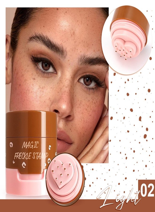 DAGEDA Liquid Freckle Stamp, Brown Freckle Stamp Pen Air Cushion, Quick-drying, Waterproof, Longlasting Natural Lifelike Freckles Makeup,Magic Fake Freckles for Freckles Makeup,02 Light - Image 2